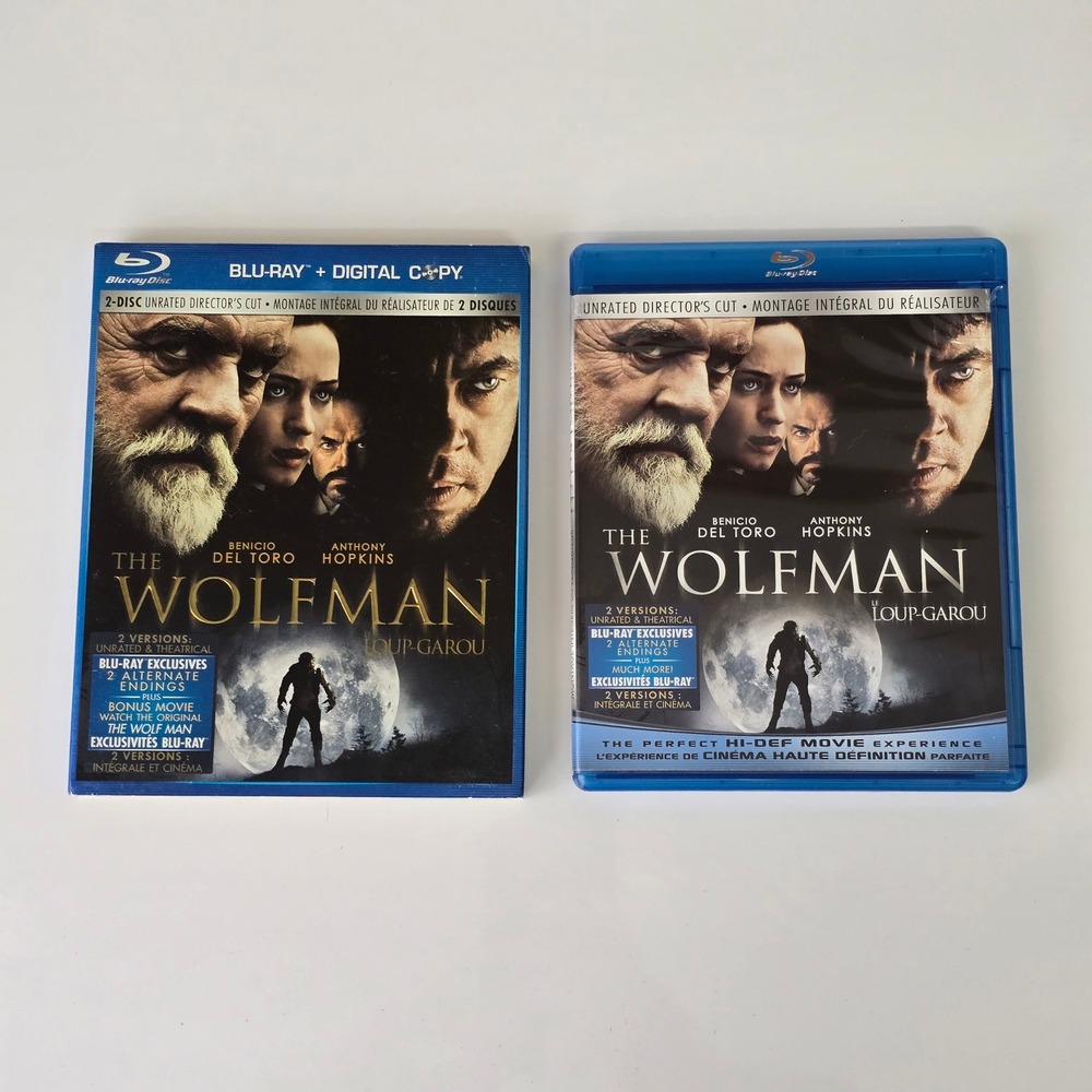 The Wolfman Blu-ray Unrated Director's Cut Anthony Hopkins Horror Universal